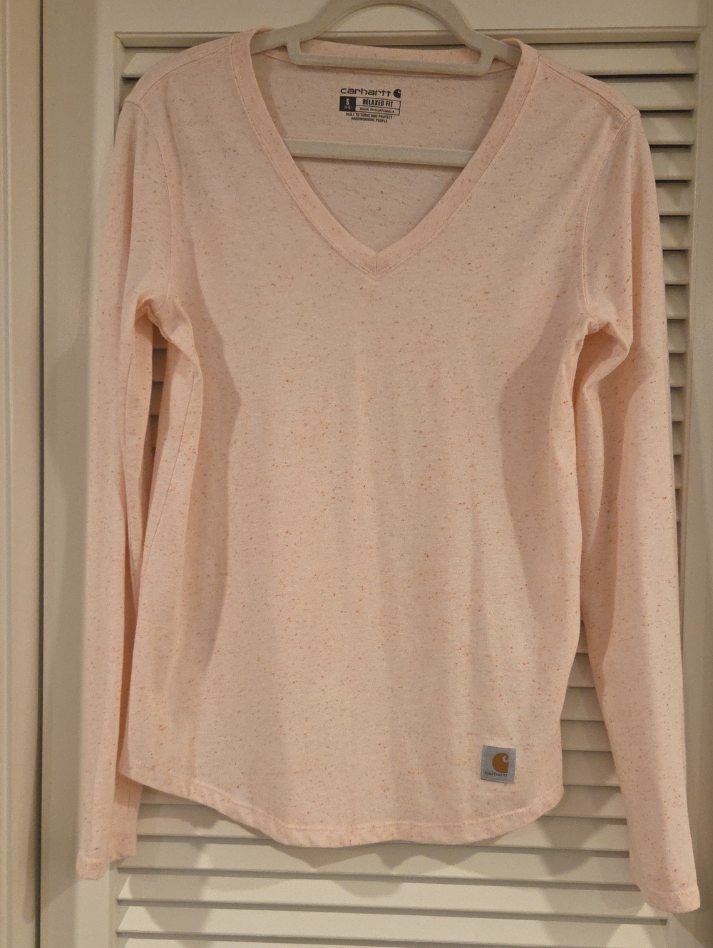 Carhartt Women’s Peach V-Neck Long Sleeve Top